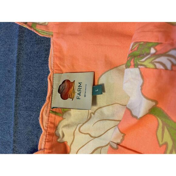 Farm Rio Summer Tropical Floral Tiered Dress Bright Size Large - Picture 7 of 7